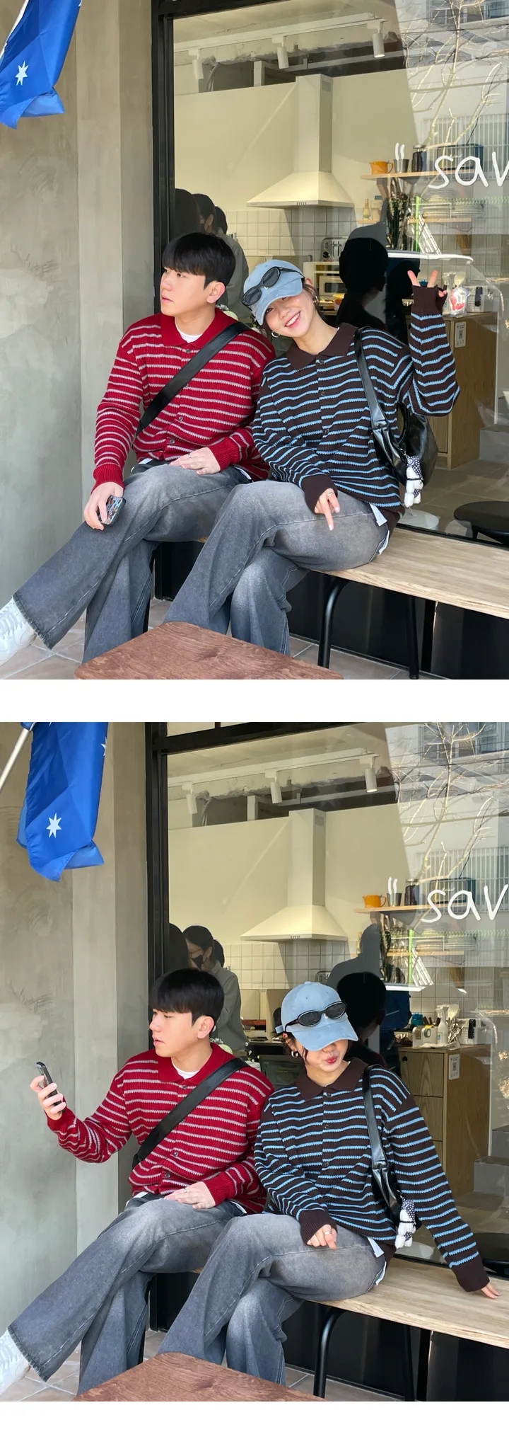 [남녀공용/봄신상🌸] 단가라 버튼 카라 가디건 (5col) 상세 이미지 15