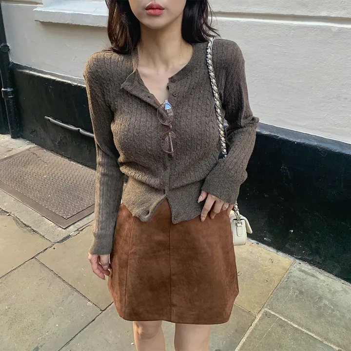 [wool70%🤎클래식무드] 모직 헤링본 핸드메이드 하프코트 자켓 반코트 아우터 절개 트임 코트 고퀄리티 루즈핏 봄 간절기 데이트룩 개강룩 4COL 상세 이미지 45