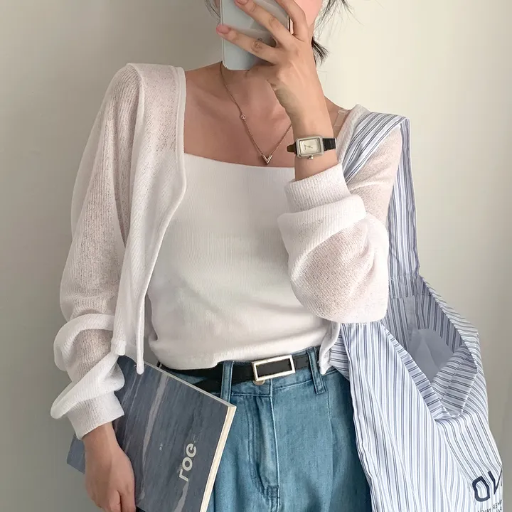 [햇빛차단☀️/블랙 당일출고!] 자체제작 #크치Made 순애 린넨 세미 크롭 볼레로 여름가디건 - cd (장마룩,워터밤,흠뻑쇼 필수템) 상세 이미지 116