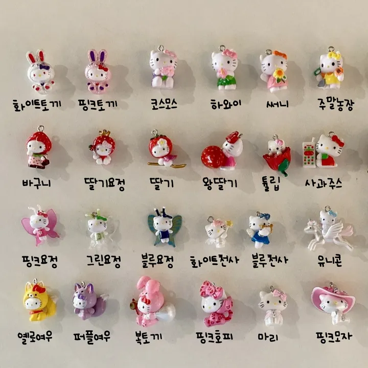 💗56종/빠른출고💗 키티키링 헬로키티 미니 피규어 인형 핸드폰키링 폰줄고리 스트랩 우정템 상세 이미지 3
