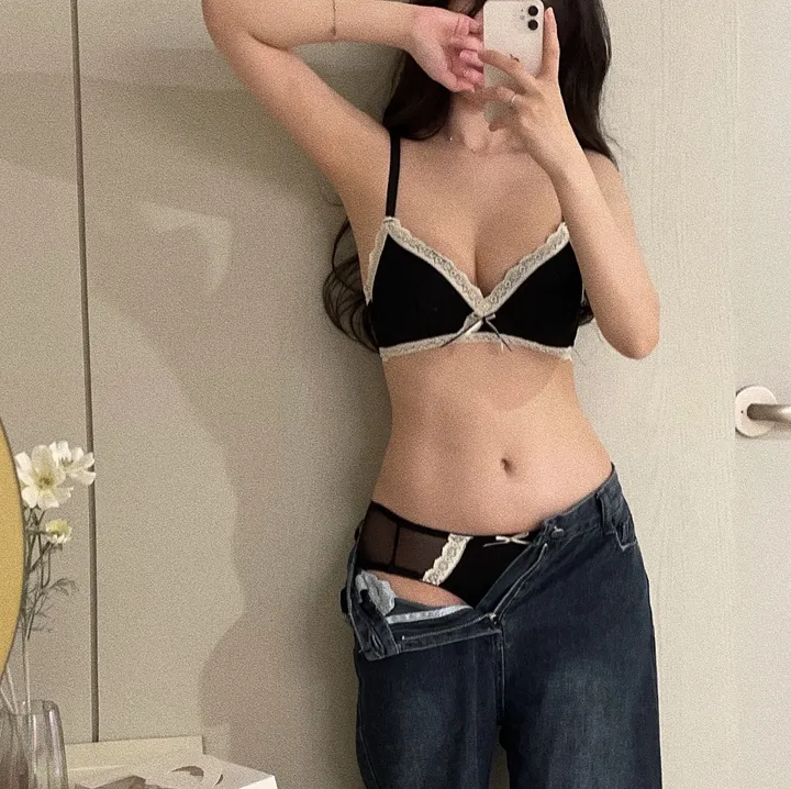 [당일출고/볼륨/색상추가] 5color 말캉 레이스 큐티 브라 팬티 세트 상세 이미지 15