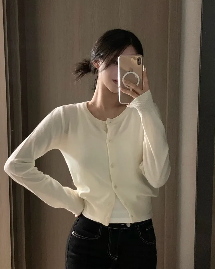 [봄신상🍃/7col] 캐시미어 베이직 슬림핏 무지 가디건 상세 이미지 23