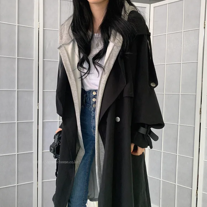 [ 4천장돌파!,4계절 필수 ] 왕박시 롱코트 후드집업 ,가디건 ; 2Color 상세 이미지 9