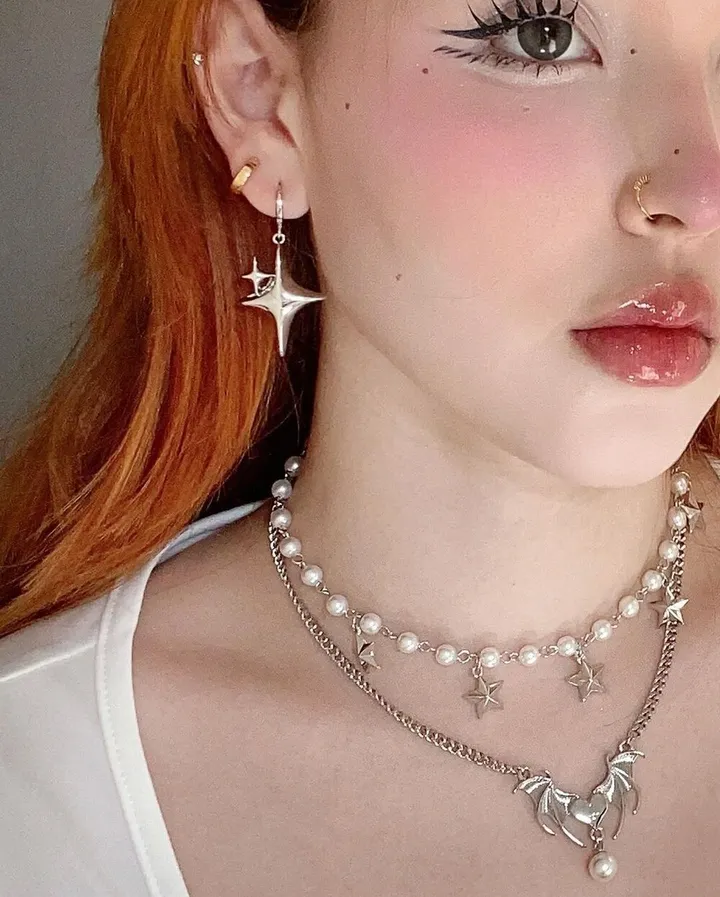 [에스파 카리나 착용/Y2K] Sparkle Sparkle 원터치 귀걸이 상세 이미지 4