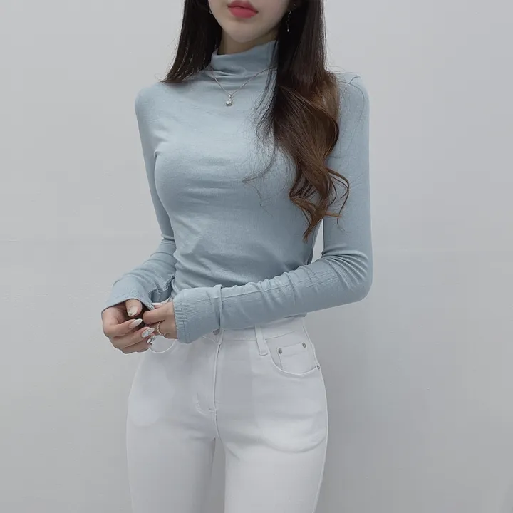 *여신미폭발*[고급글램핏/모델강추!]청담 며느리 반목 폴라 긴팔 티셔츠 상세 이미지 26