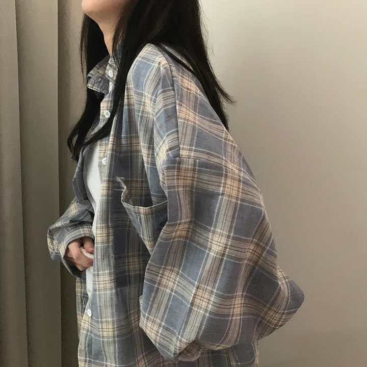 묶음할인🎈[오버핏🤍] 마가린 체크 오버 남방 상세 이미지 17