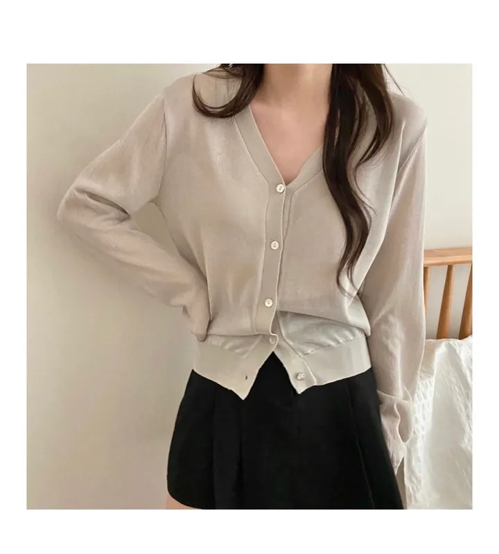 브이넥 긴팔가디건 11color 상세 이미지 20