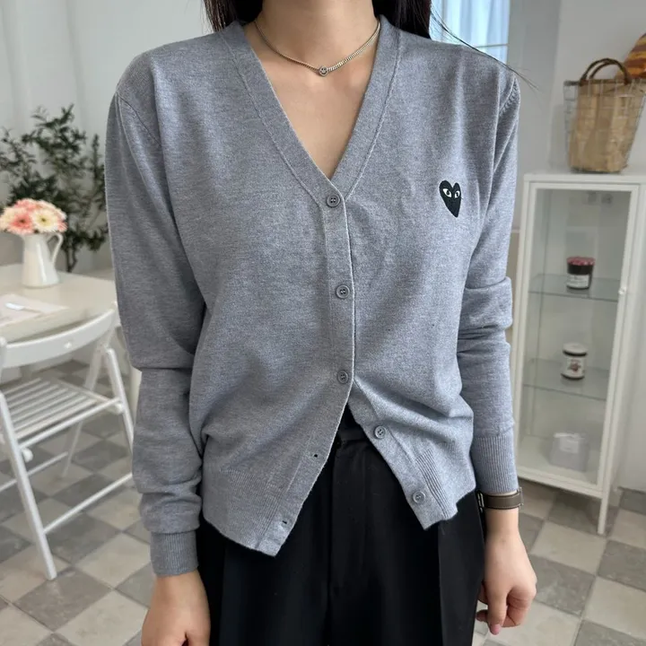 하트 가디건 브이넥 데일리 빠른출고 4color 상세 이미지 10
