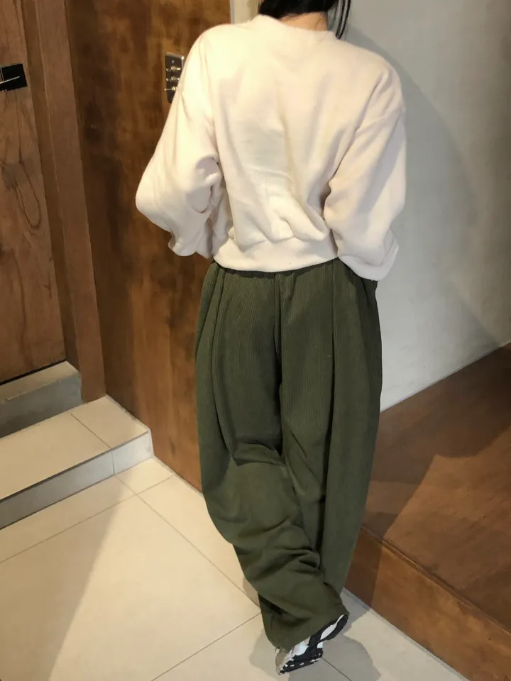 [데일리/*핏보장*] 코듀로이 골덴 핀턱 밴딩 팬츠 - 7colors (맞주름 허리 밴딩 와이드팬츠 롱다리핏 골반보장) 상세 이미지 33