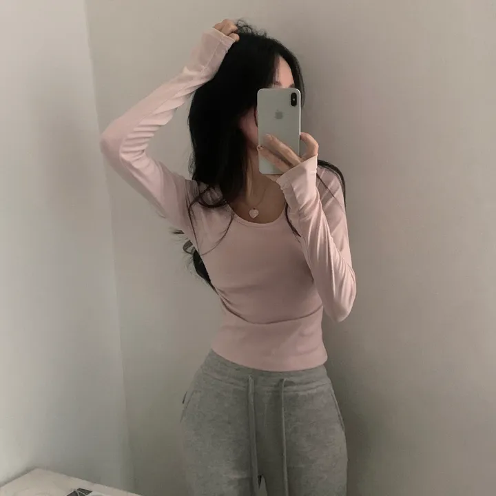 [간절기템!/여리핏🤍] 히피 셔링워머 크롭 긴팔, 이너티셔츠 - 4color 상세 이미지 10