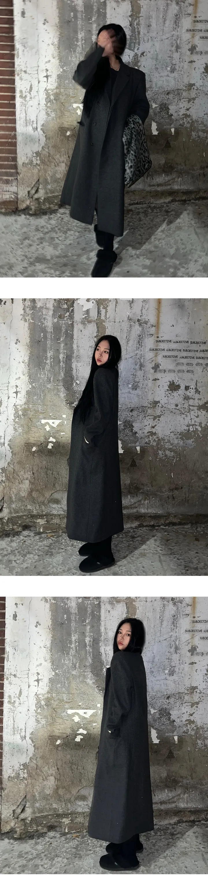 [연말룩❤️/1-2SIZE❣️/일자핏코트❤️‍🔥][UNISEX] 울 맥시 롱 코트 (3color) 상세 이미지 5