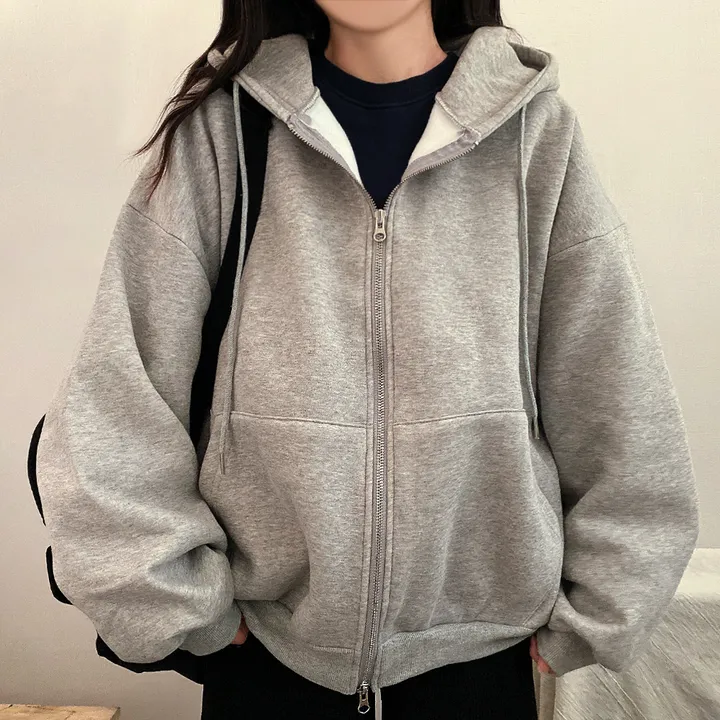 [기모/6color] 마일드 데일리 오버핏 투웨이 무지 후드집업 상세 이미지 21