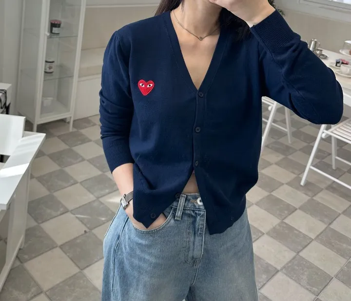 하트 가디건 브이넥 데일리 빠른출고 4color 상세 이미지 16