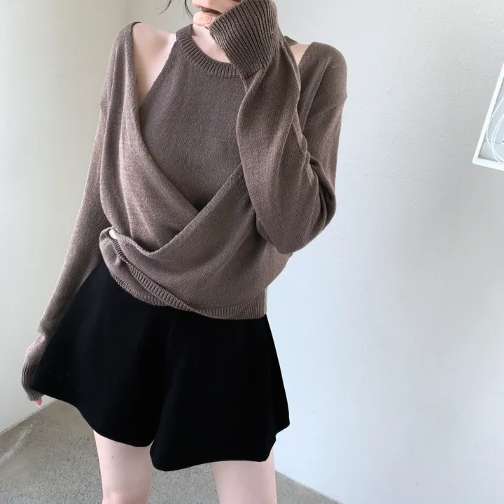 몬로 홀터set 랩가디건 상세 이미지 6