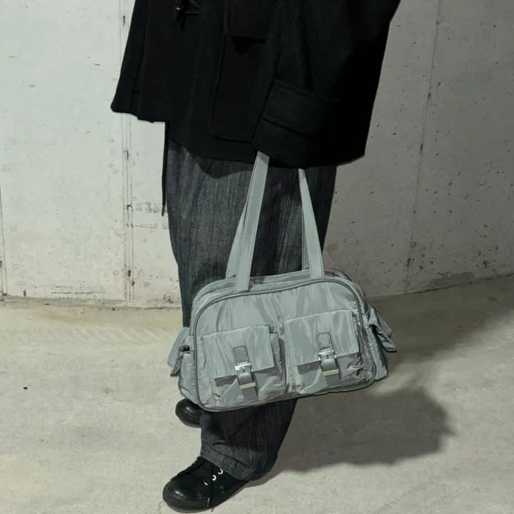 Unique pocket custom bag 나일론 포켓 데일리 숄더백 커스텀 가방 (2col,Black,Grey) 상세 이미지 13
