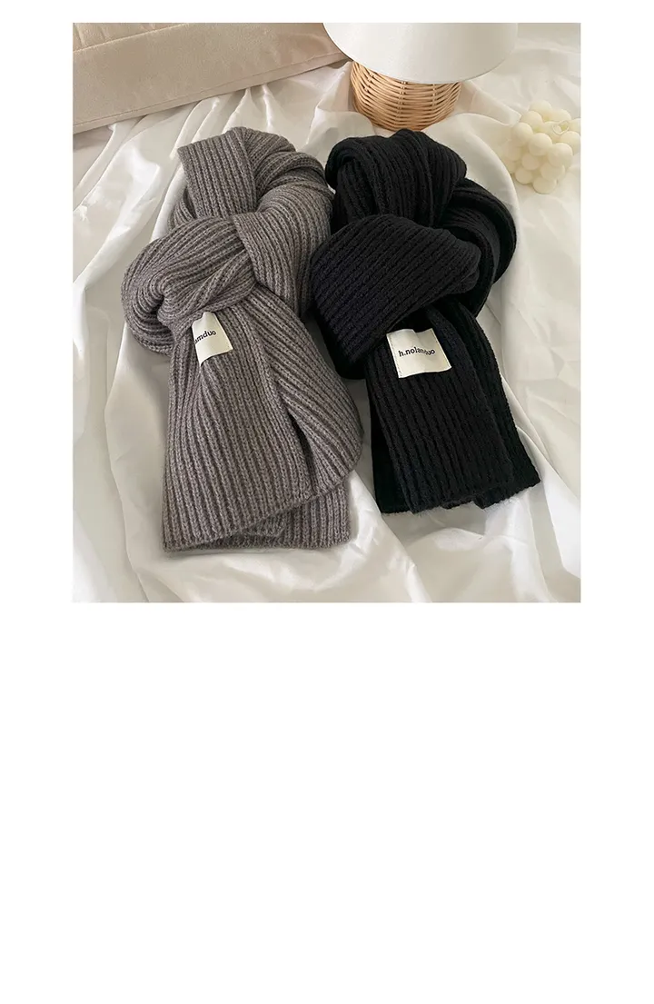 [당일출고❤️남녀공용] 데일리 숏 니트 머플러 무지 골지 커플 목도리 7color 상세 이미지 16