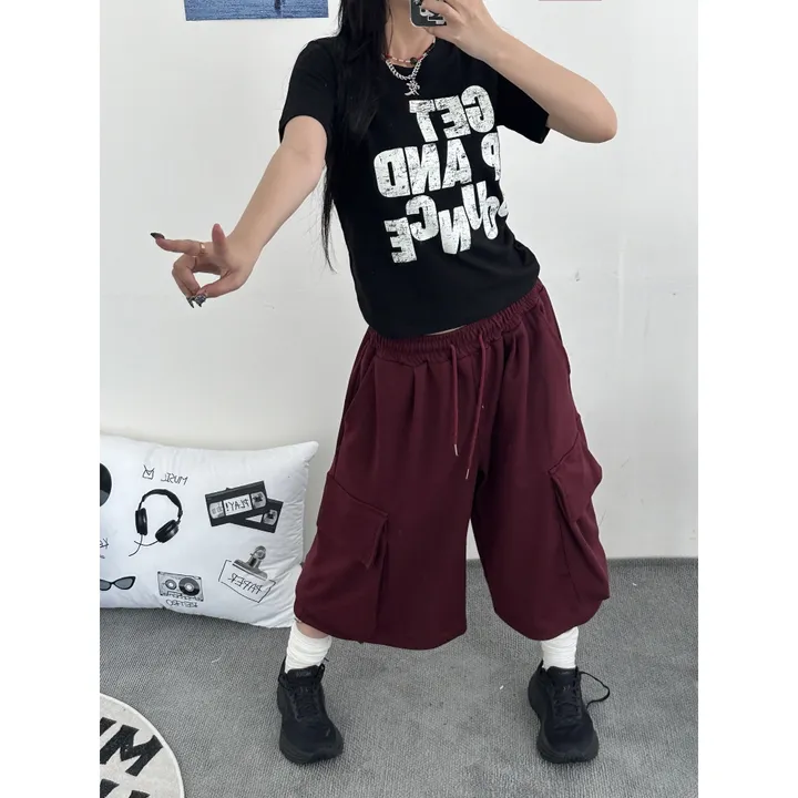 [UNISEX]마일드 루즈 스트링 빅 포켓 카고 버뮤다 드레이닝 와이드 트레이닝 팬츠(3color) 상세 이미지 17