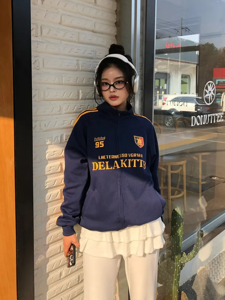 레브 트랙 유니폼 빈티지 져지 집업 상세 이미지 5