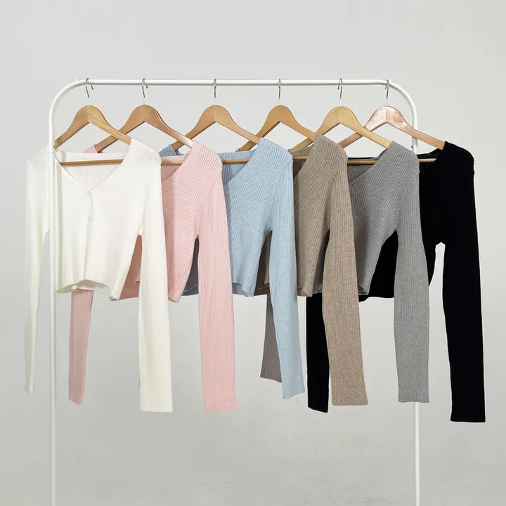 모나 투버튼 골지 크롭 니트 가디건(6colors) 상세 이미지 21