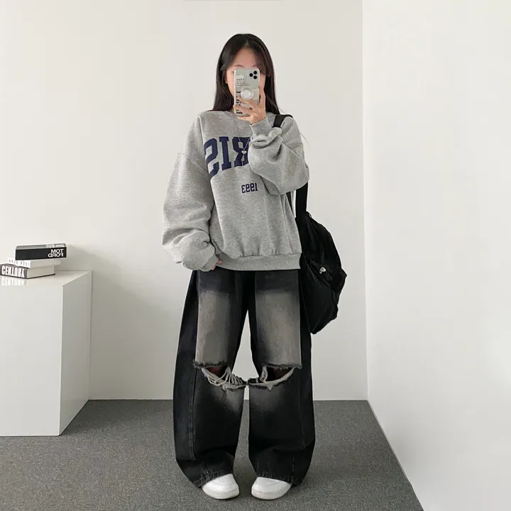 ⭐ 봄버전! [데일리!/묶음할인] 오버핏 파리스 빅레터링 맨투맨 3color 상세 이미지 26