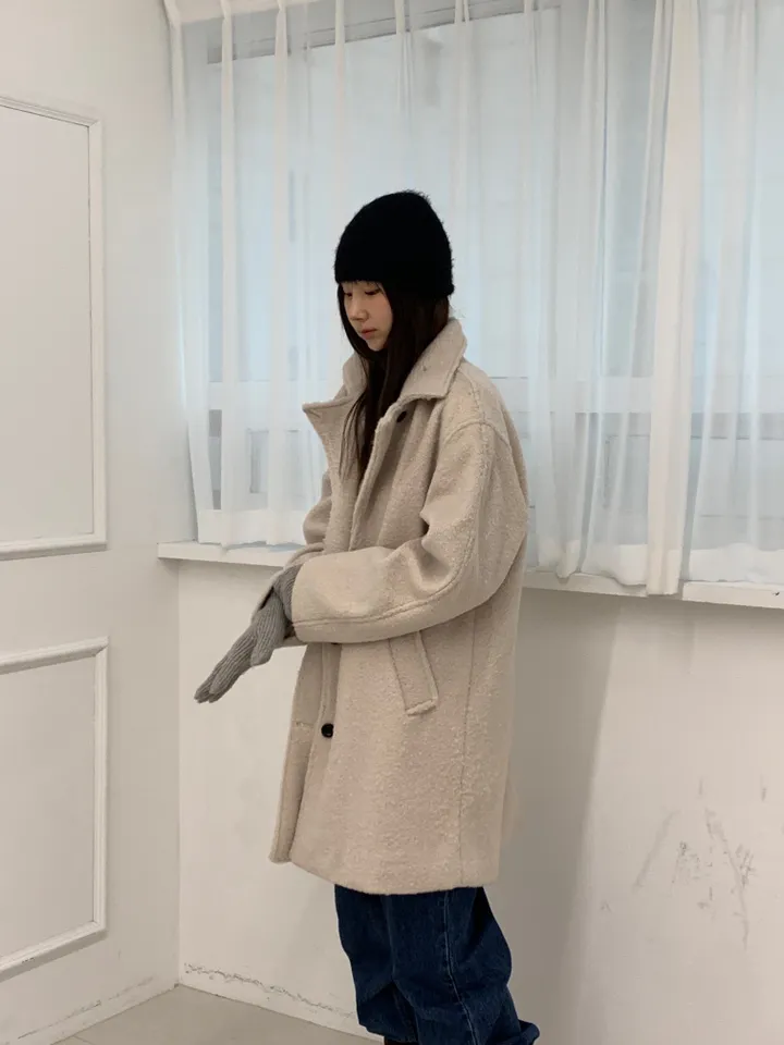 [최저가]하이넥 부클 반코트 하프코트 상세 이미지 15