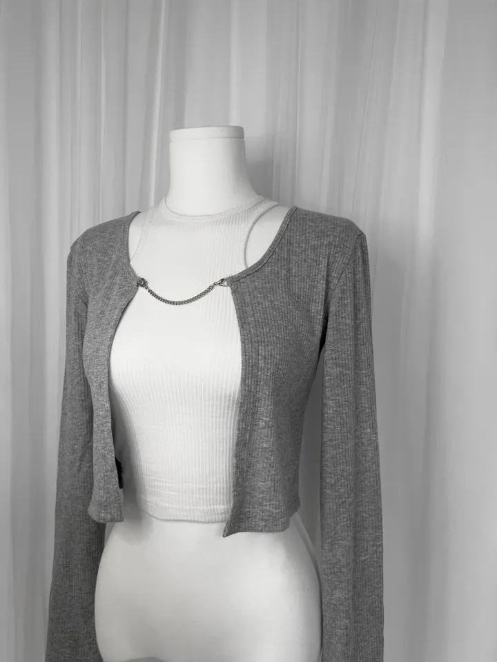 🚀당일발송🚀 chain cardigan / 유니크 체인 크롭 골지 끈 골지 볼레로 가디건 여름볼레로 여름가디건 크롭볼레로 크롭가디건 여름가디건 여름볼레로 상세 이미지 29