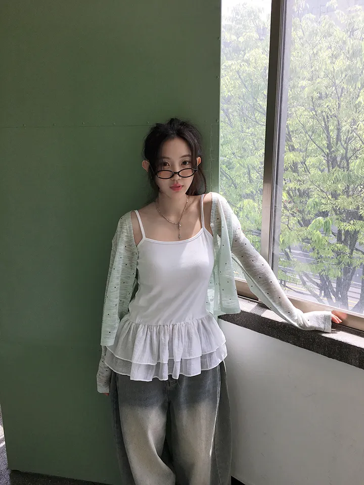 최저가![여리무드🤍시스루 도트 가디건 살안타템 여름가디건] 비비안도트시스루가디건 상세 이미지 7