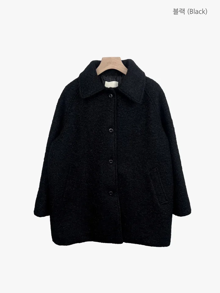 [울코트/울40%/누빔] 코지 부클코트 하프코트 코트 (3colors) 상세 이미지 9