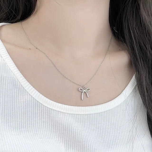 [변색없는] 리본 체리 써지컬스틸 목걸이🎀 상세 이미지 1