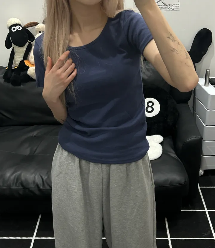 [🎀누적판매 2천장🎀] Butter slimfit u-neck short sleeve T 버터 슬림핏 유넥 반팔티 상세 이미지 22