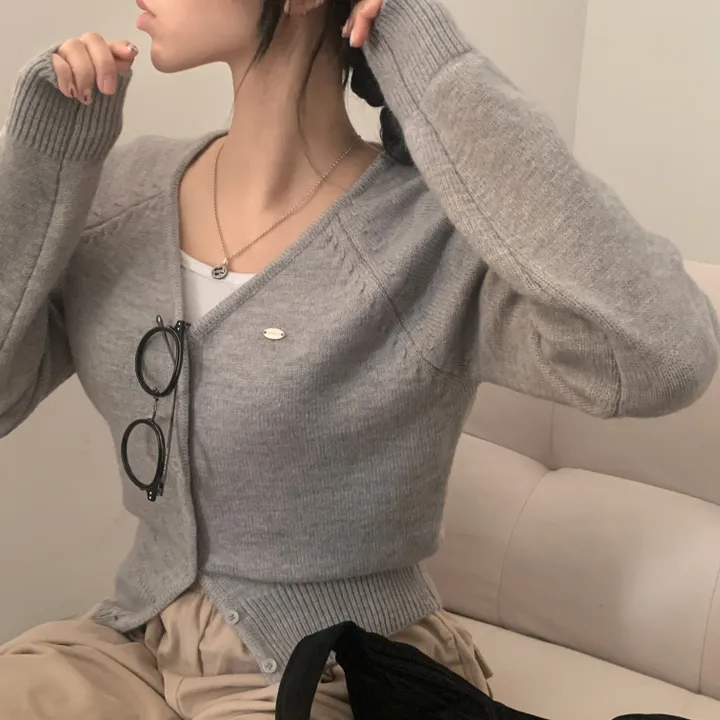 [스탠다드핏/데일리🤎] 리너스 실버 펜던트 나그랑 브이넥 니트가디건 - 6color 상세 이미지 10