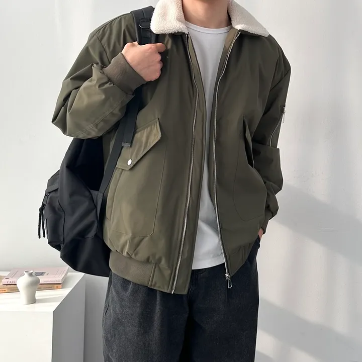 [당일발송!!/주문폭주] 핏보장 숏패딩 오버핏 무스탕 아우터 잠바 패딩 점퍼 퀼팅안감양털항공점퍼 상세 이미지 12