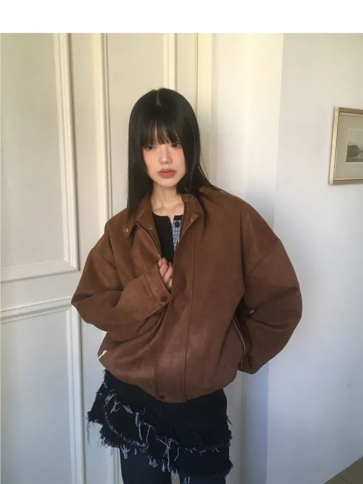 모버 스웨이드 블루종 자켓 점퍼 상세 이미지 4