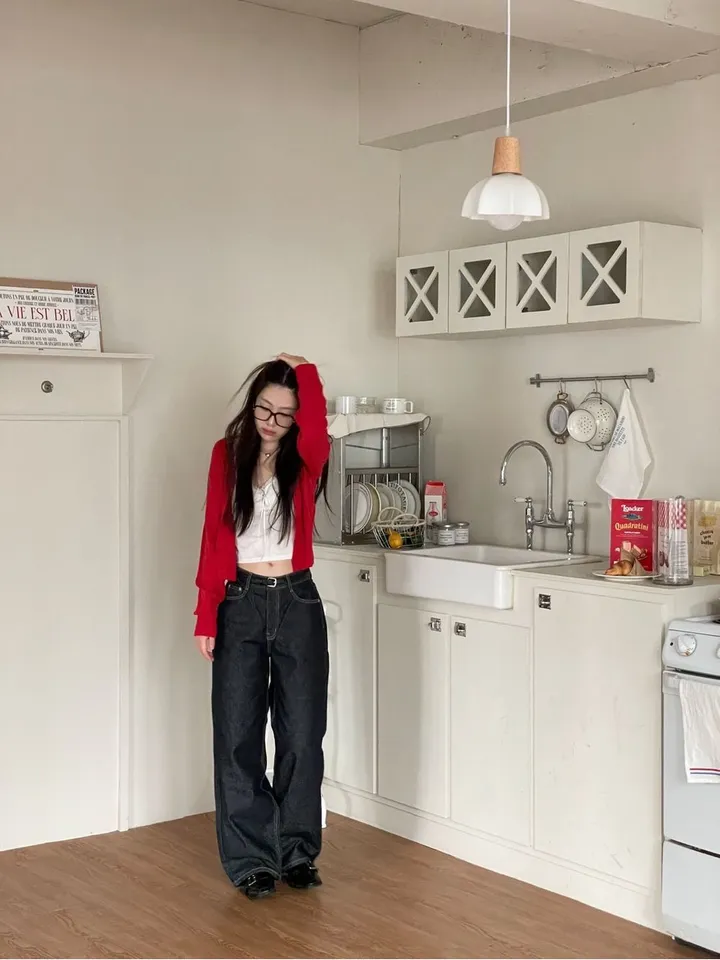 핀터 잘록 꽈배기 브이넥 버튼 긴팔 니트 가디건 4color 상세 이미지 25