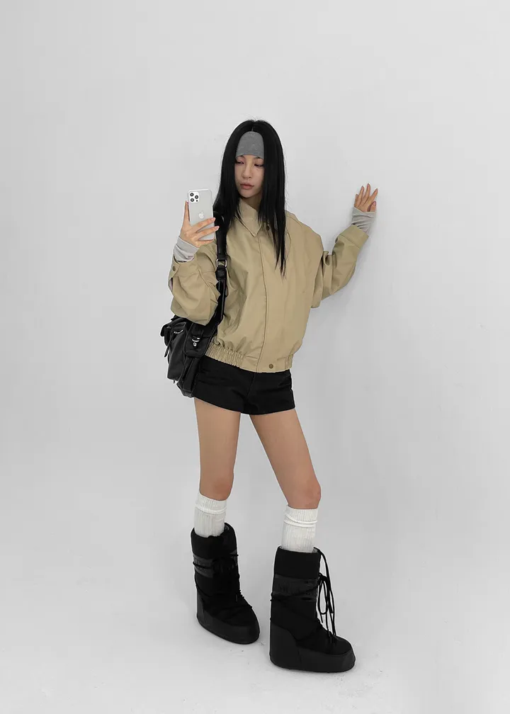 [4천장판매] 핫크 논페이드 숏 데님팬츠 [바지 반바지 숏팬츠 데님 데일리 심플 캐주얼 미니 와이드 지퍼 버튼 숏츠 짧은] 상세 이미지 13