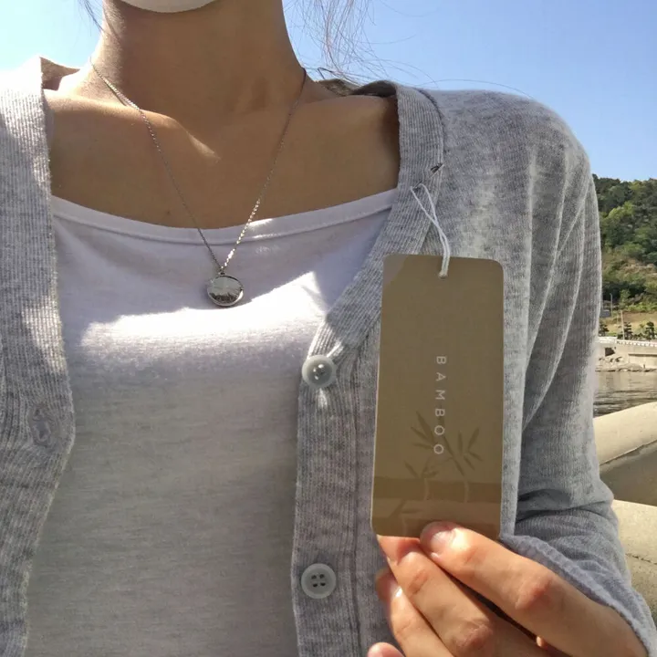 [ 뱀부40% ] 얇은 기본 가디건 / 가벼워요. 여리여리 세미크롭 브이넥 아우터 상세 이미지 17