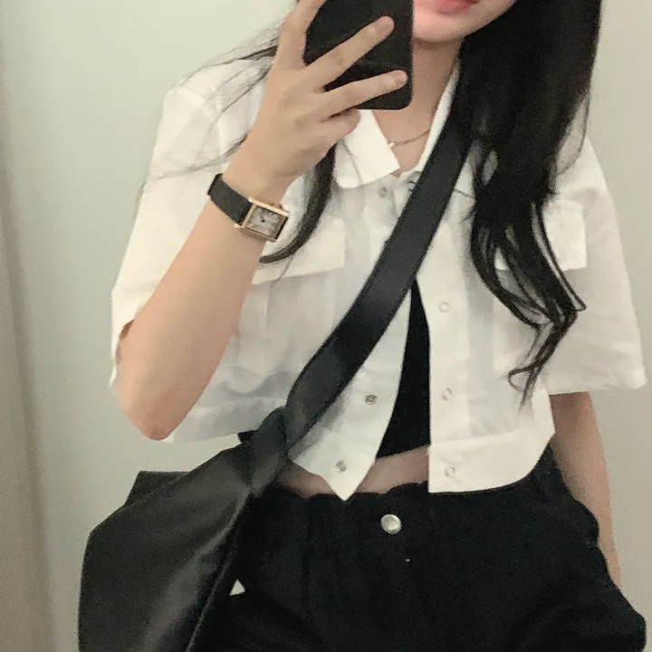 [여름*.*/핏보장🤍] 아몬드 야상 크롭 반팔 자켓 상세 이미지 44