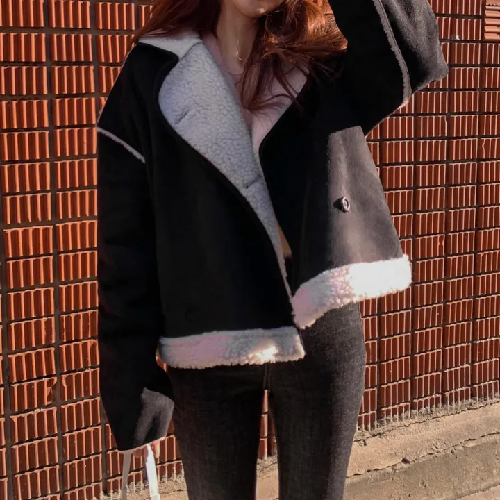 [심쿵핏/털빠짐X] 따뜻 도톰 파스텔 루즈핏 앙고라 모헤어 크롭 브이넥 벌룬 소매 깃털 퍼 니트 가디건 상세 이미지 70