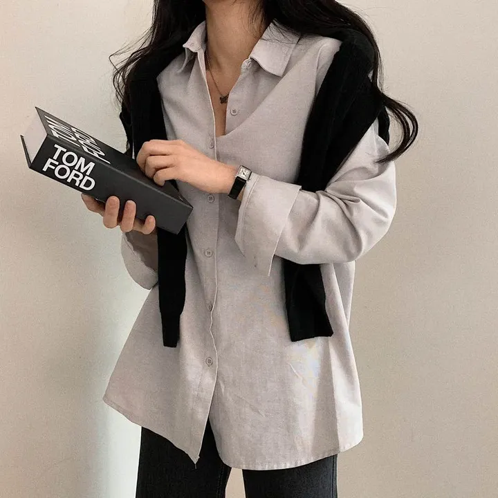 [컬러추가] 고급스러운, 옥스포드 박시핏 셔츠;7col 상세 이미지 3