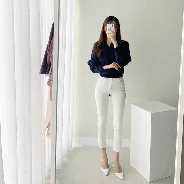[빠른배송/1만장돌파] 스판굿 반하이 8부 일자 팬츠 면바지 화이트 블랙 베이지 상세 이미지 59
