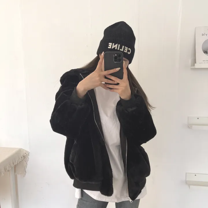 [특가세일/당일발송]양면착용 부들부들 부드러운 페이크퍼 보아털 후리스 밍크안감 아방핏 리버시블패딩 항공점퍼 후드점퍼 패딩점퍼 퍼자켓  3color 상세 이미지 25