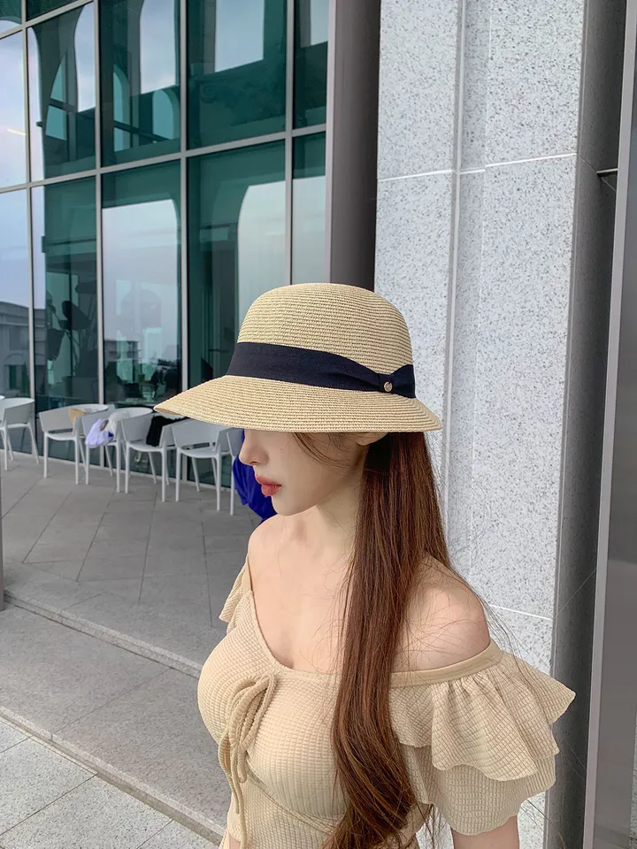 [러블리무드🎀소두핏] 벙거지 버킷햇 꽈배기 그물 뜨개 니트 짜임 모자 봄 여름 휴양지룩 휴가룩 여행룩 3COL 상세 이미지 33