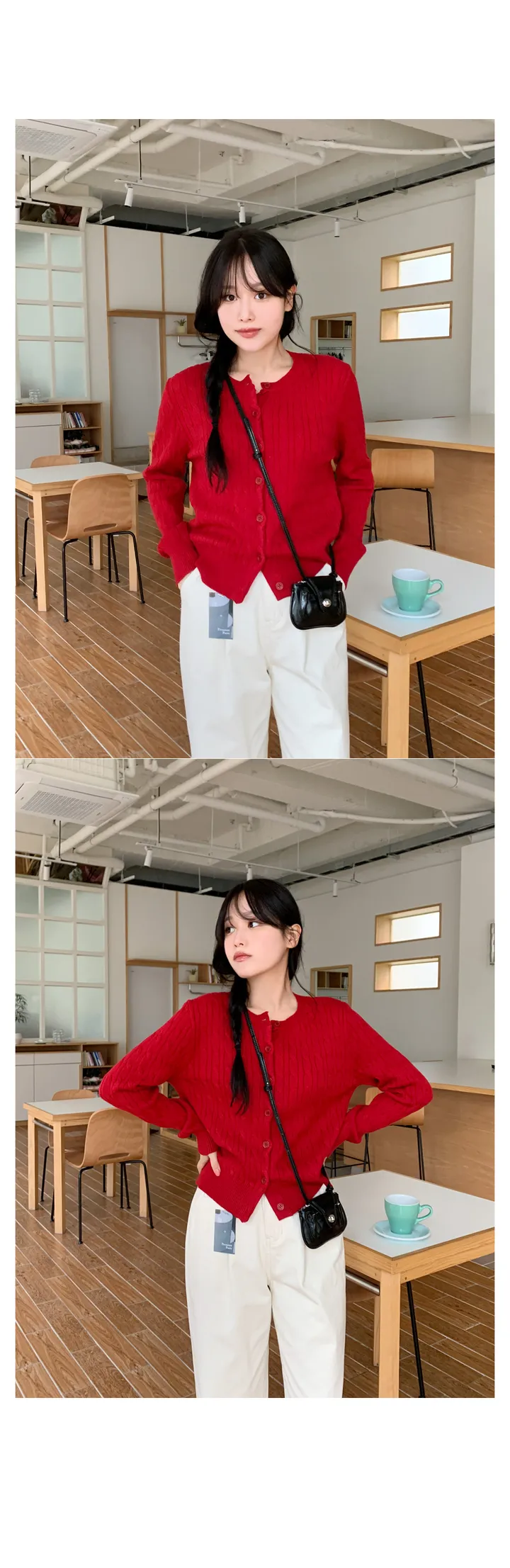 [정사이즈핏/간절기필수-!]클래식꽈니트가디건 상세 이미지 12