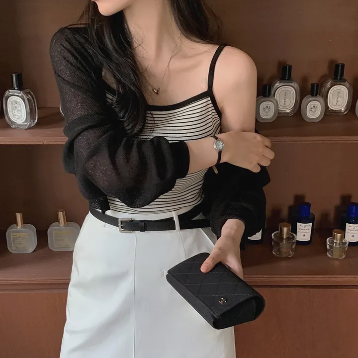 [햇빛차단☀️/블랙 당일출고!] 자체제작 #크치Made 순애 린넨 세미 크롭 볼레로 여름가디건 - cd (장마룩,워터밤,흠뻑쇼 필수템) 상세 이미지 52