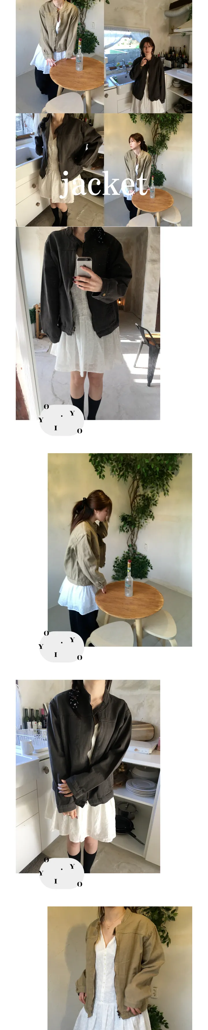 [봄신상💐](2colors/주문폭주🎉/투웨이) 빈티지 블루종 코튼 면 라이더 점퍼 자켓 jk 상세 이미지 2