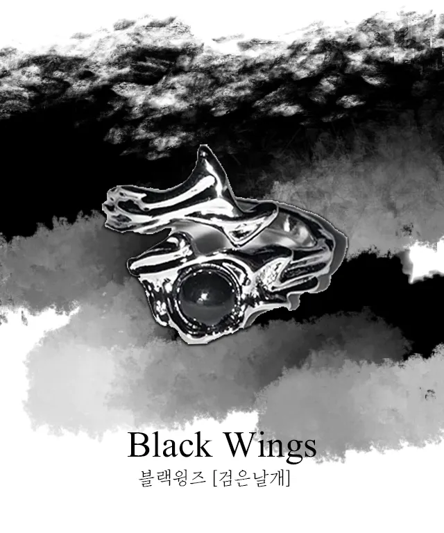 🖤블랙 유니크 무채색 반지🖤 모음전 검은색 블랙코디 스트릿패션 힙한패션 상세 이미지 8