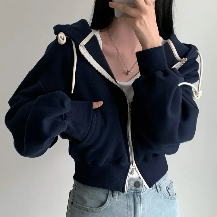 [완전인기✨/백염컬러 당일출고!] 자체제작 크치Made 꿈에 나온 핏, 투웨이 양기모 크롭 후드집업 ver 아우터 자켓 - zipup 상세 이미지 138