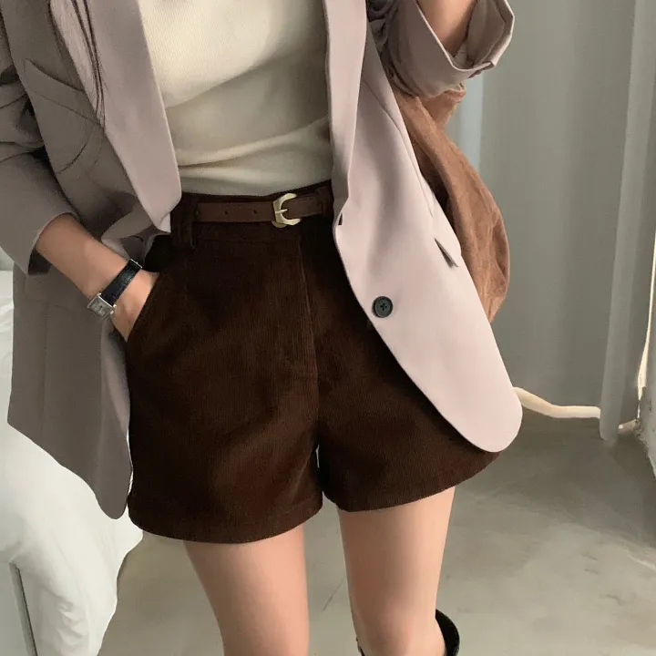 [벨트SET/말라핏!] 스윗 골덴 코듀로이 반바지 숏팬츠 - 3color 상세 이미지 30