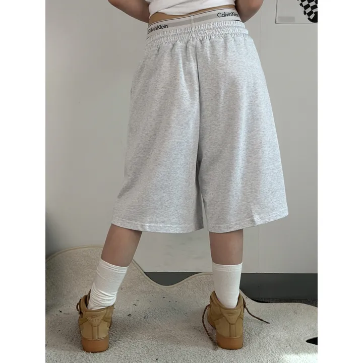 [UNISEX/기획특가/2size!]원턱 라인 루즈 와이드 버뮤다 트레이닝 하프 팬츠(5color) 상세 이미지 31