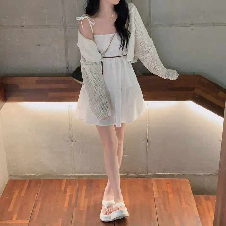 [아방🤍/new신상!]누가봐도 아방핏, 왕크롭 썸머 린넨 부클 원버튼 루즈핏 가디건 상세 이미지 21